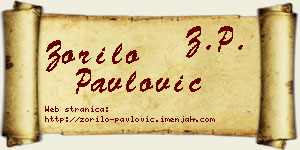 Zorilo Pavlović vizit kartica